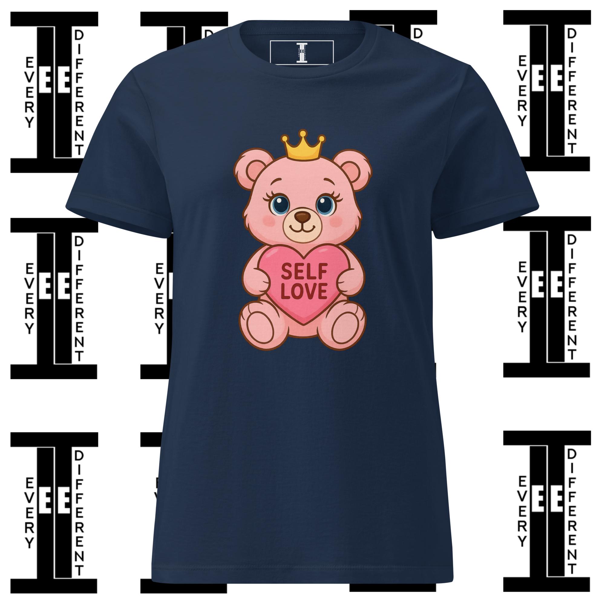 Crowned Self Love Bear Tee – Women’s Softstyle - Image 7