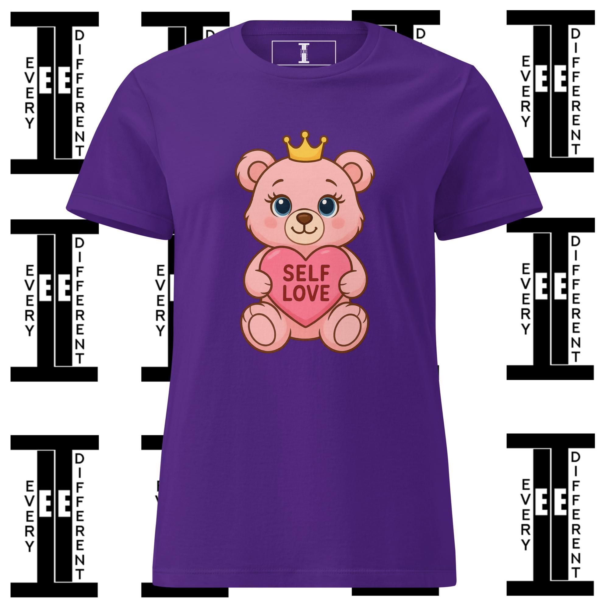 Crowned Self Love Bear Tee – Women’s Softstyle - Image 6