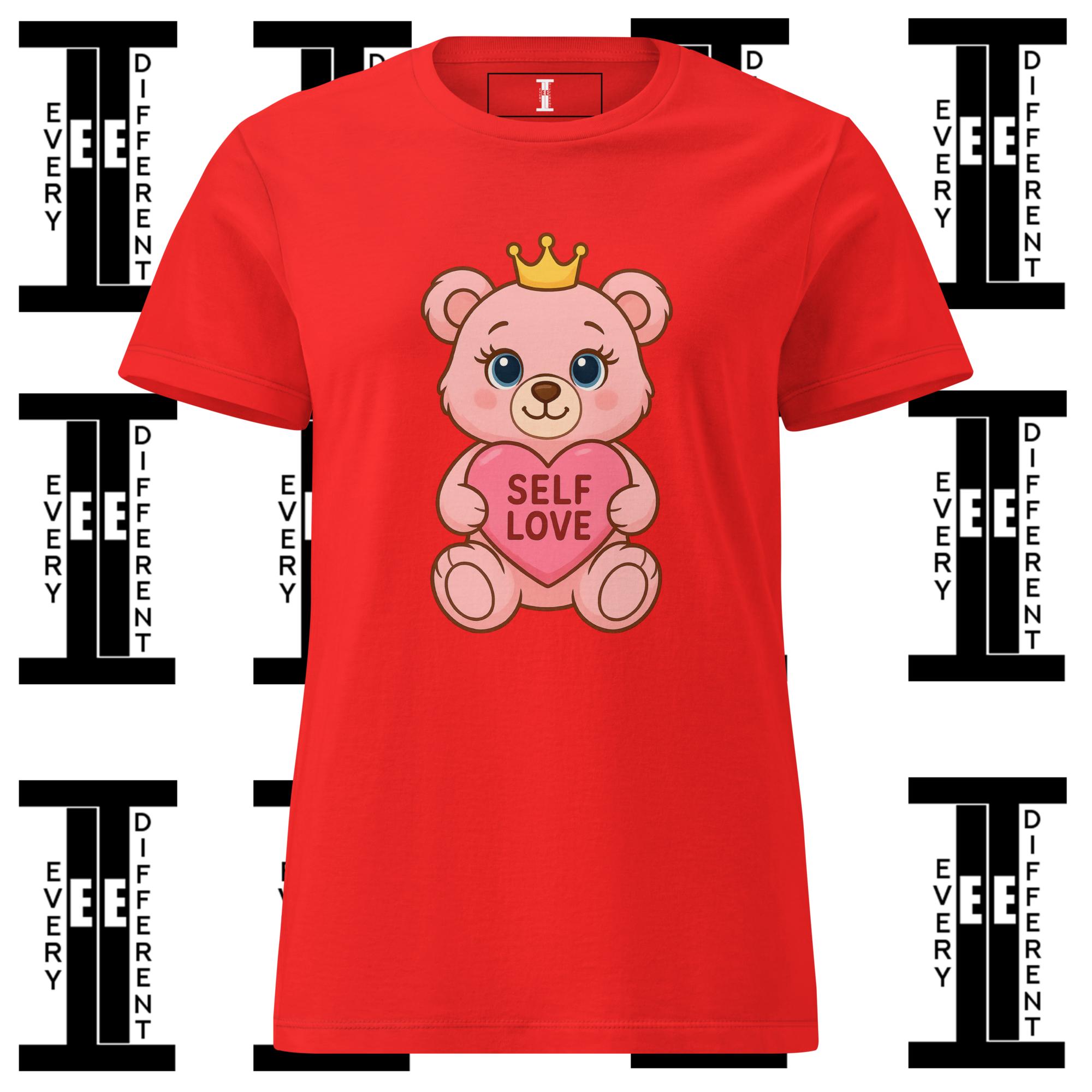 Crowned Self Love Bear Tee – Women’s Softstyle - Image 5