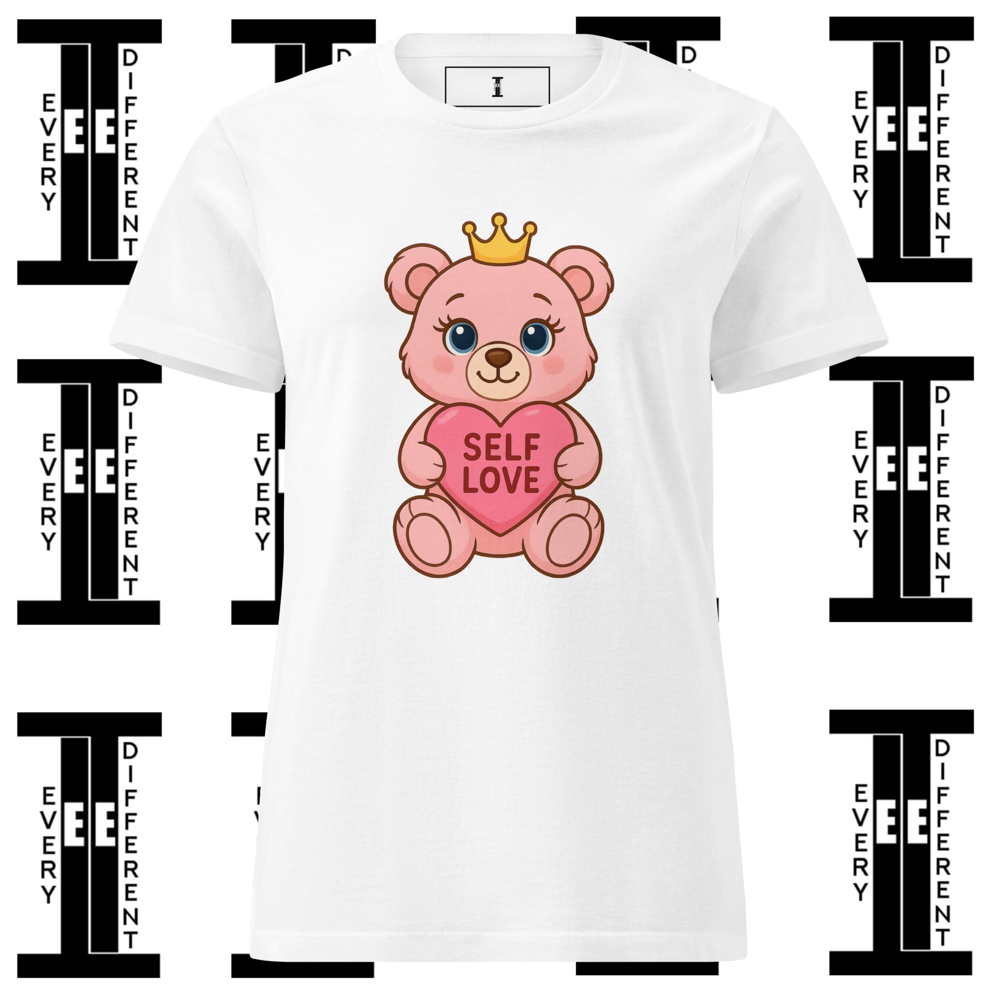 Crowned Self Love Bear Tee – Women’s Softstyle - Image 2